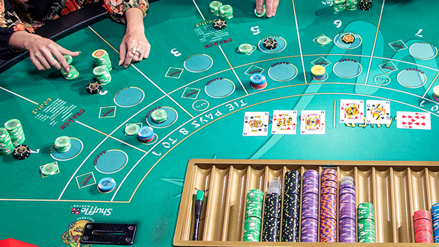 Busy Casino Baccarat Table Game