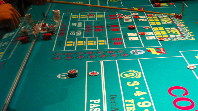 Busy Casino Craps Table