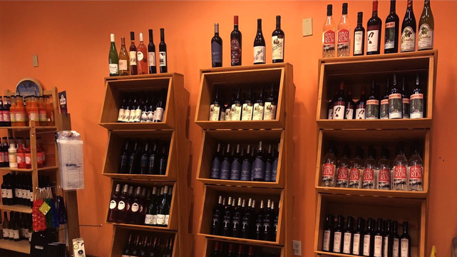 Wine Shelves at NOLA Tropical Winery