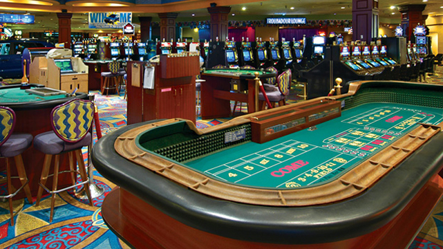Casino Craps Table and Slots