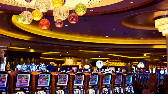 Casino Ceiling Art and Slot Machines