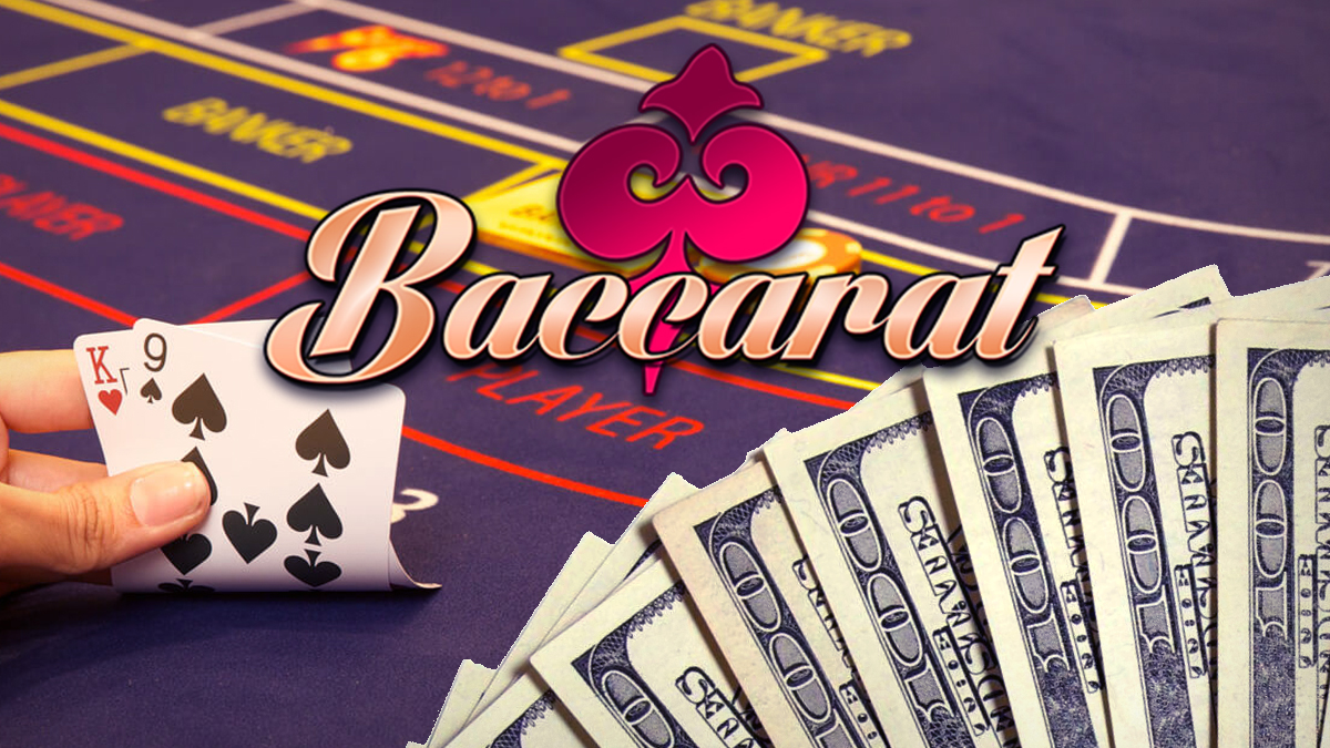 Baccarat Logo and Table and Money Fan