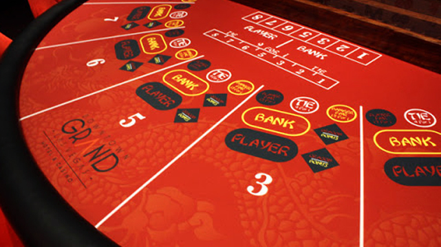 Red Casino Baccarat Table