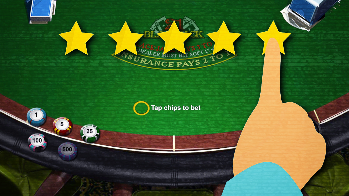Giving a Five Star Rating With an Online Blackjack Background