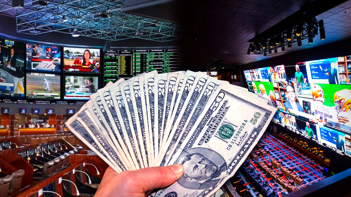 Handful of Money With a Sportsbook Background