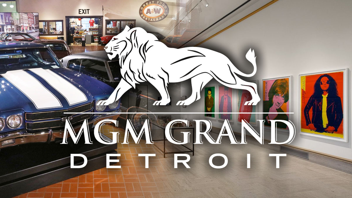 MGM Grand Detroit Logo and Michigan Attractions