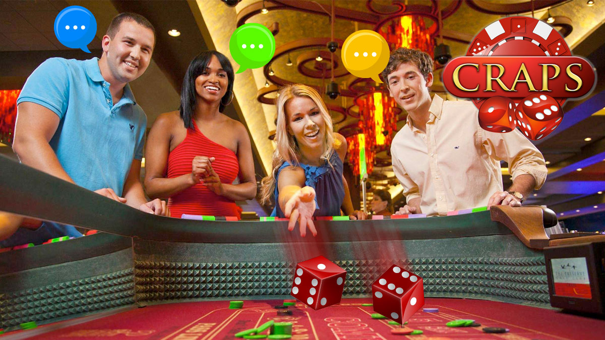 Happy Gamblers at a Craps Table