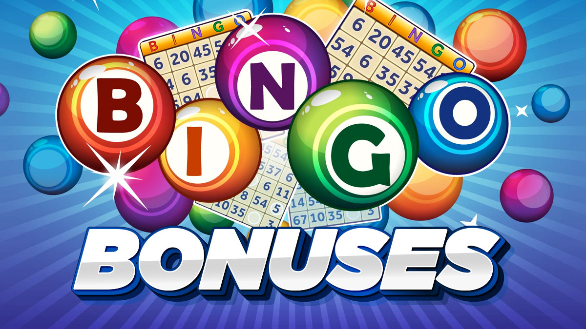 Online Bingo Screen with the Word Bonuses Underneath