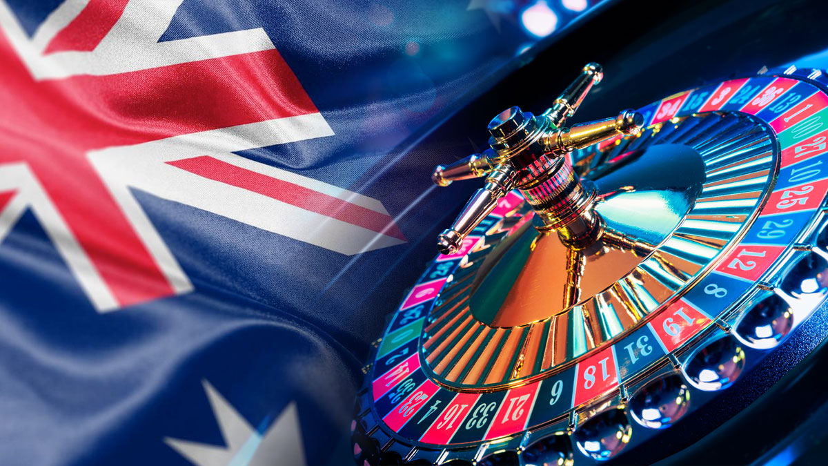 Roulette Wheel and Australian Flag