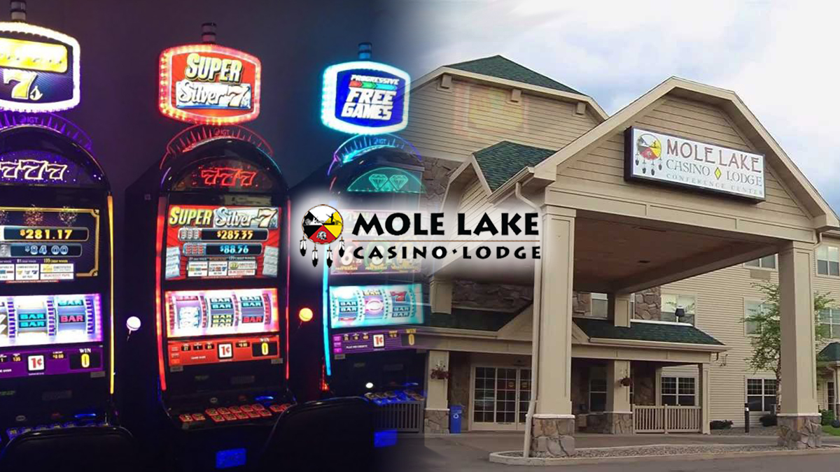 Mole Lake Casino Lodge & Conference Center Front Entrance On Right Slot Machines On Left