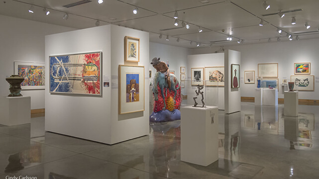 Inside View Of Several Exhibits At Plains Art Museum