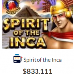 Spirit of the Inca Jackpot