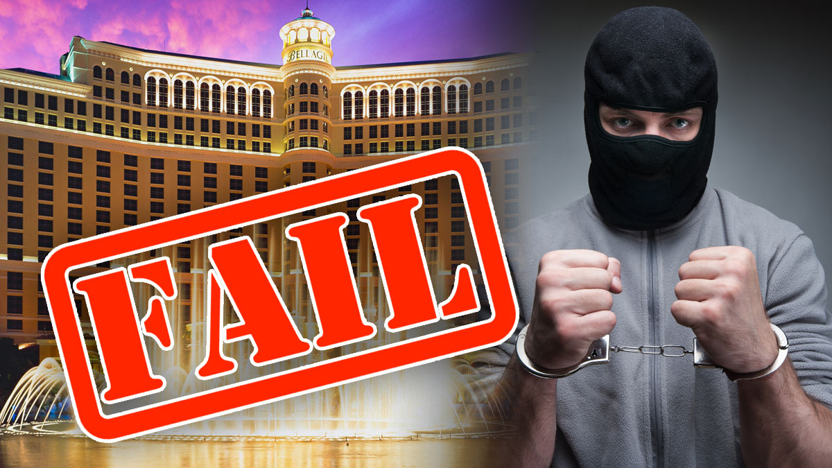 Bellagio Las Vegas and Criminal in Handcuffs