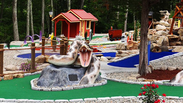 Snake Statue at Copper Creek Mini Golf