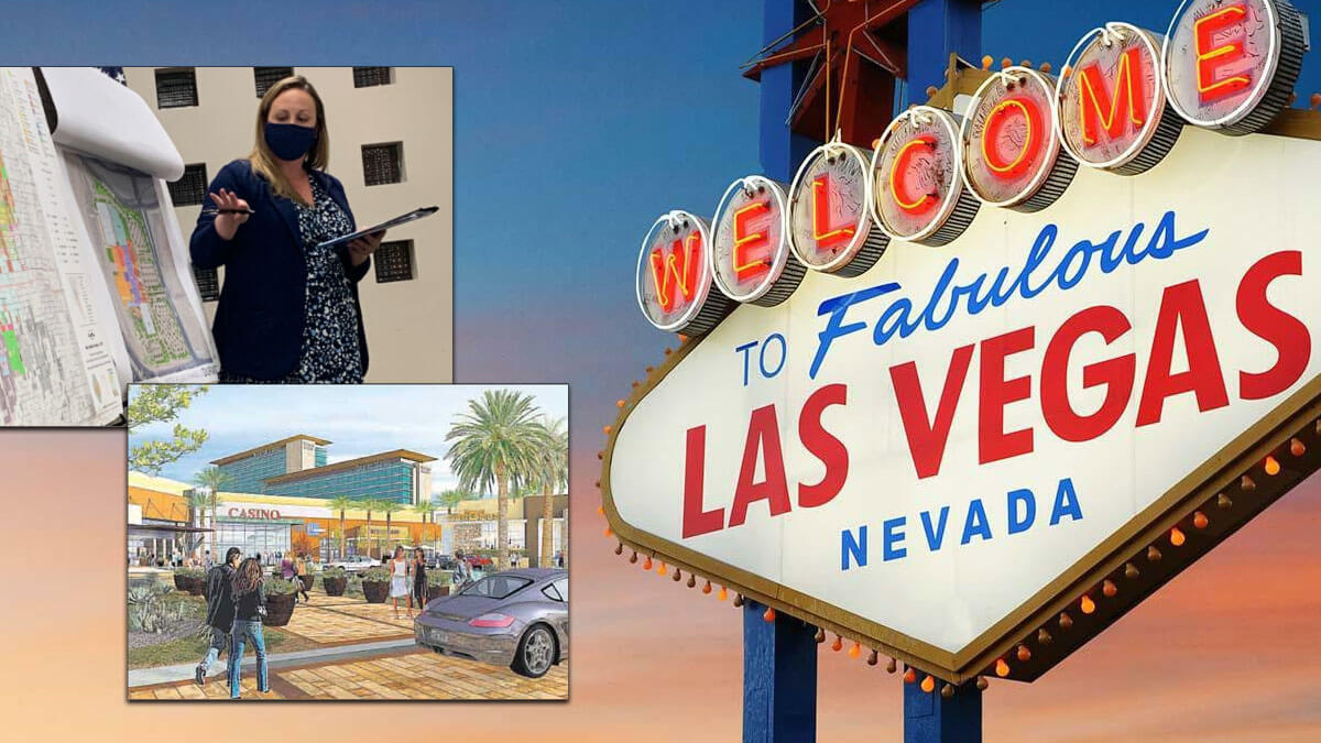Las Vegas Sign Background With Durango Station Proposal