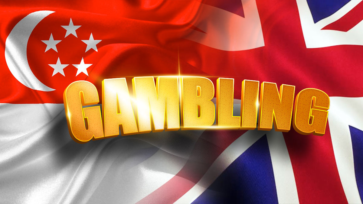 Flags of Different Countries with Gambling Written over top 