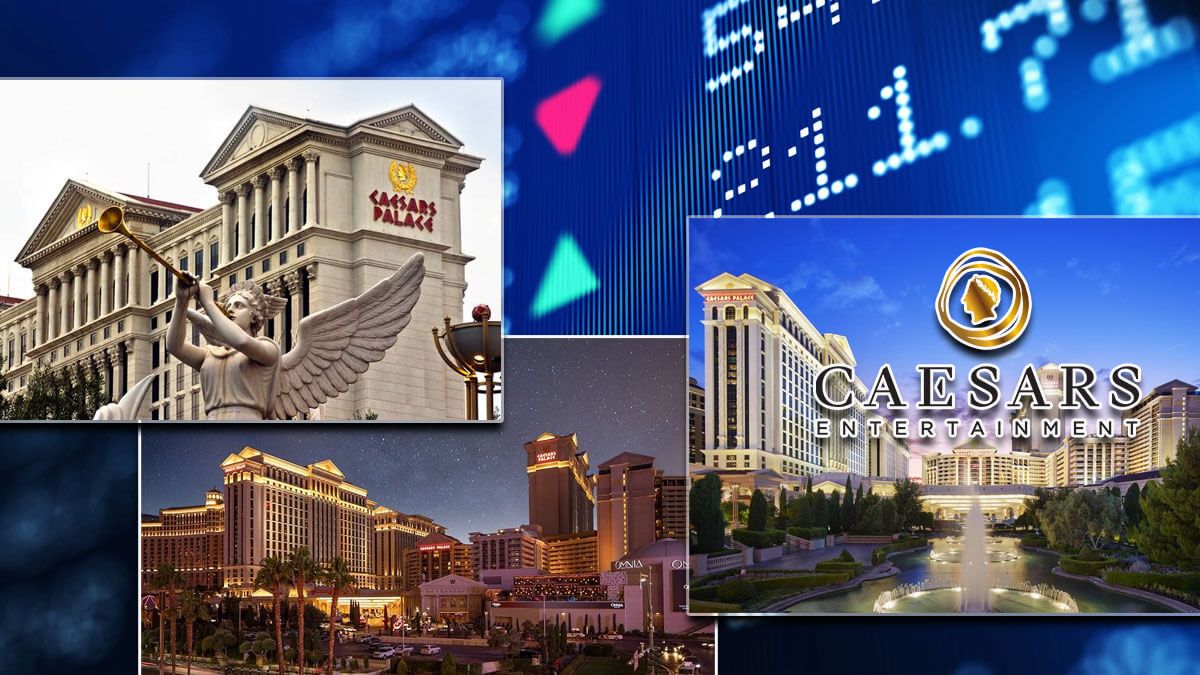 Caesars Entertainment And Stock Market Background