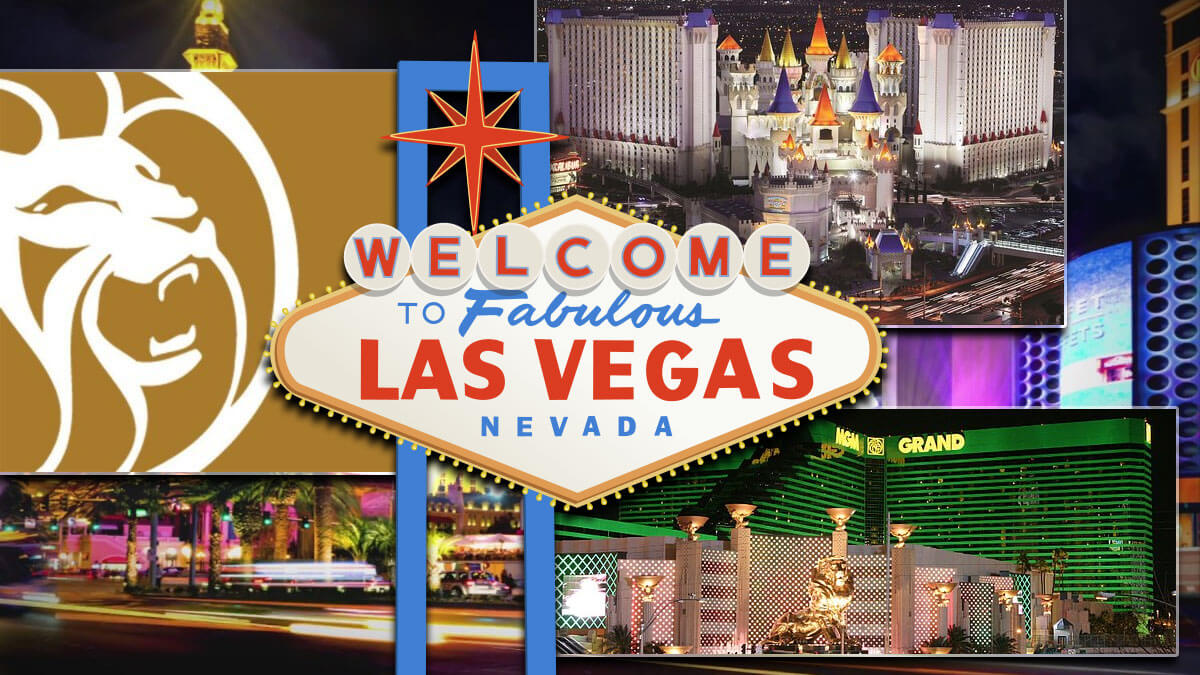 Las Vegas Sign With MGM And Strip Background