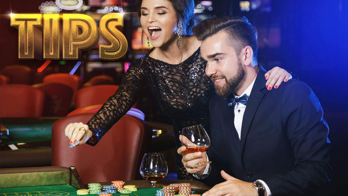 Man and Woman Gambling at a Table