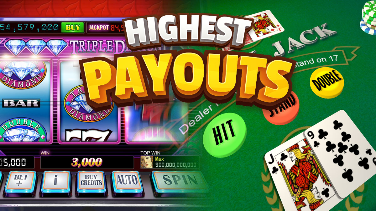 Online Slots Screen on Right and Online Blackjack on Right