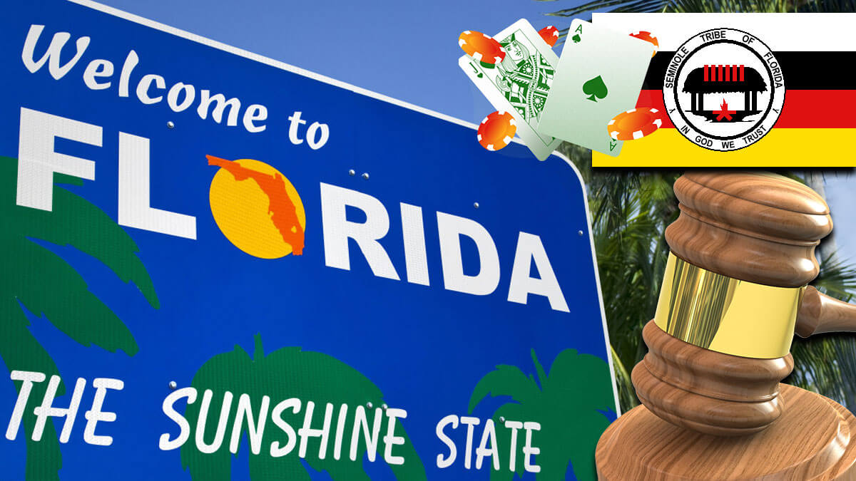 Welcome To Florida Sign With Seminole Tribe
