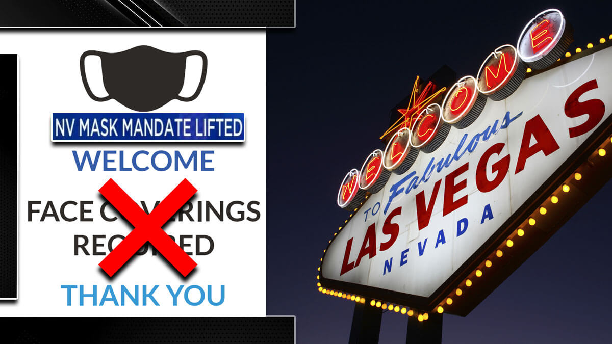Las Vegas Sign With NV Mask Mandate Lifted