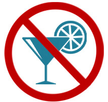 雞尾酒飲料圖標內被阻止,不允許圖標,