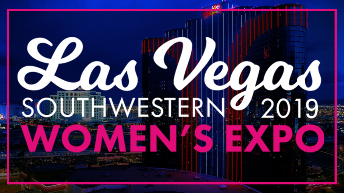 2019 Las Vegas Southwestern Women’s Expo Logo and an Outside View of the Rio Casino in Las Vegas