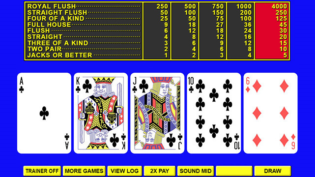 Best video poker jacks or better strategy