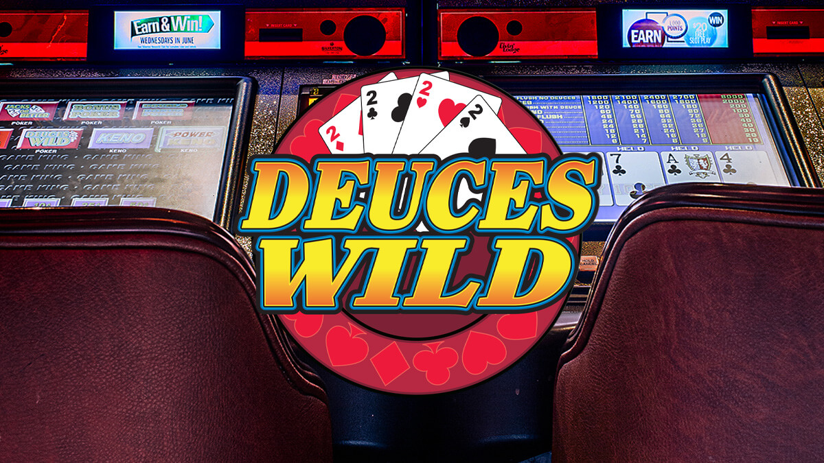 Dua Mesin Video Poker Casino, Logo Deuces Wild Video Poker Poker