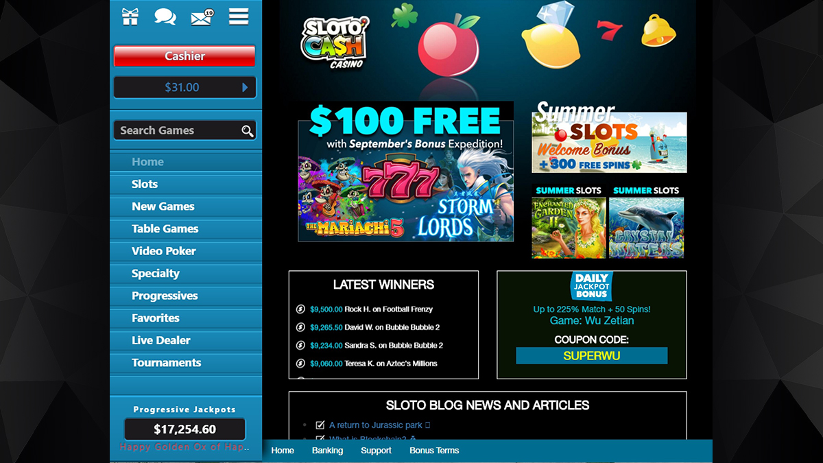 Sloto cash casino promo codes