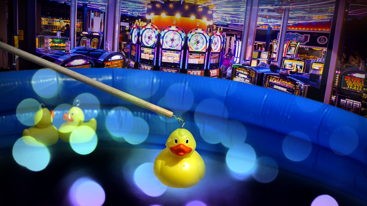 Duck Pond Carnival Game With Casino Background