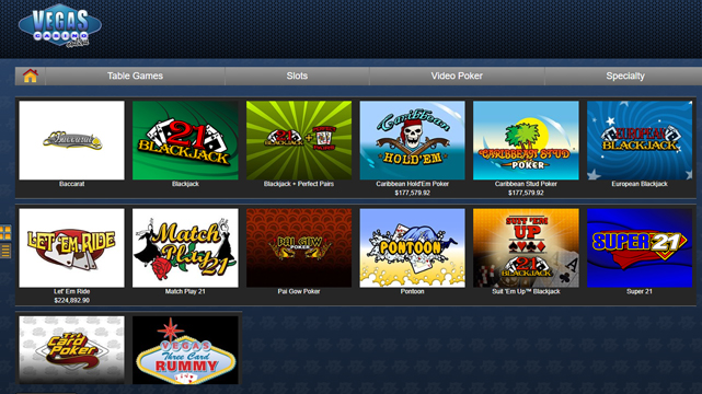 Vegas Casino Online Screenshot