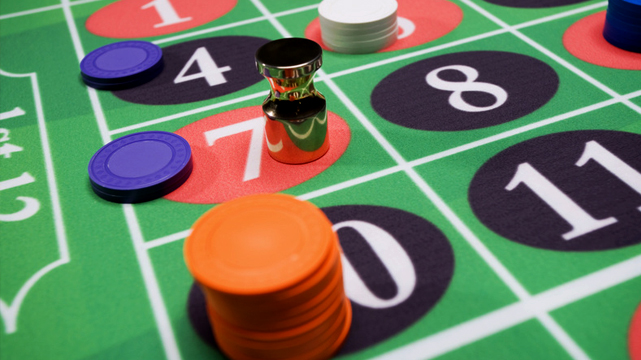 Closeup of a Bet pada Tabel Roulette