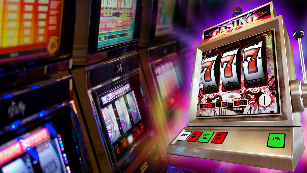 big screen slot machine electronic game