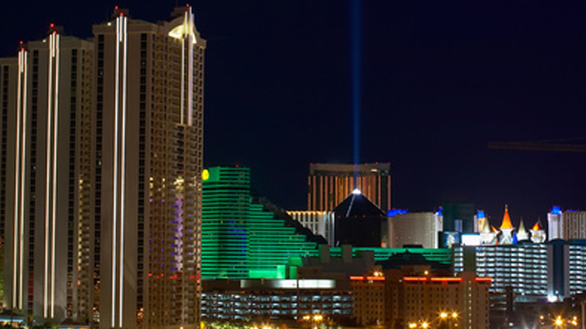 View of Las Vegas MGM Grand and Luxor