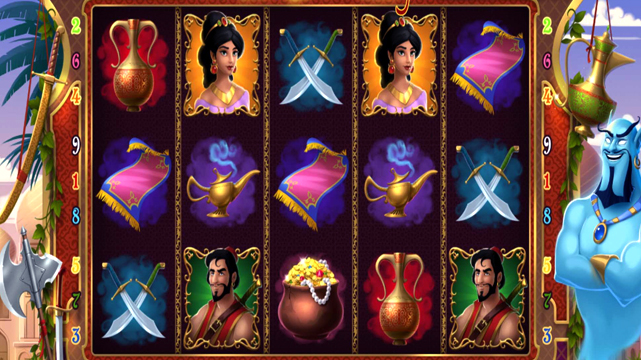 สกรีนช็อตของสล็อตออนไลน์ Lamp ของ Aladdin
