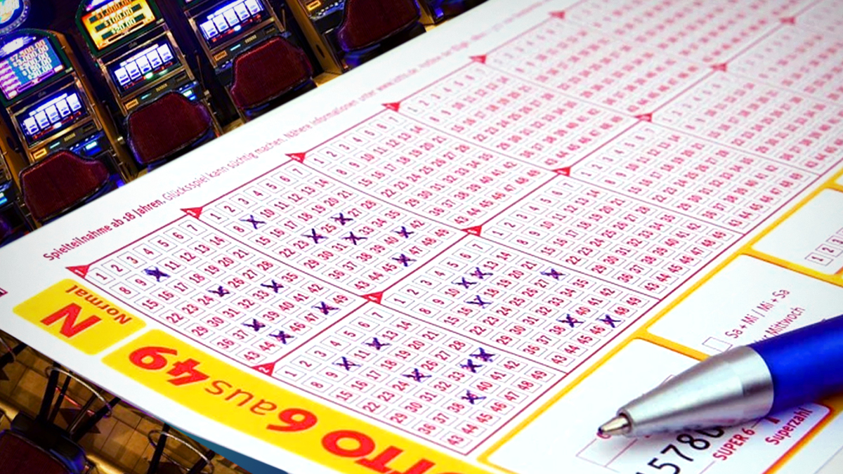 Lottery Picker Ticket With a Slots Background