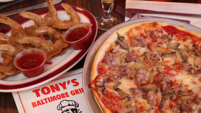 Pizza From Tony's Baltimore Grill in Atlantic City
