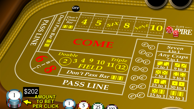 Slots Empire เกม Craps ออนไลน์