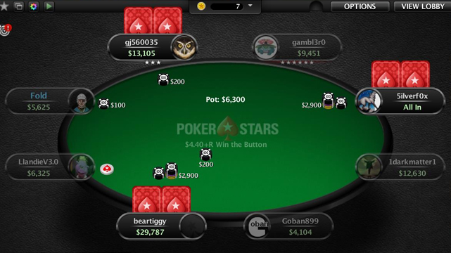 PokerStars โต๊ะโป๊กเกอร์ออนไลน์