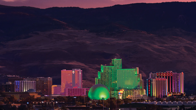 Reno Casino Skyline saat Senja