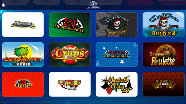 Las Atlantis Table Games
