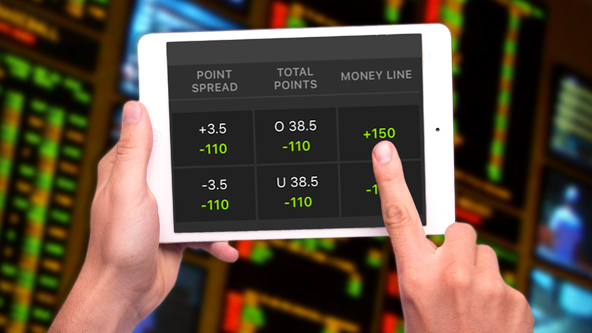 Person Browsing a Sports Betting Site on a Tablet