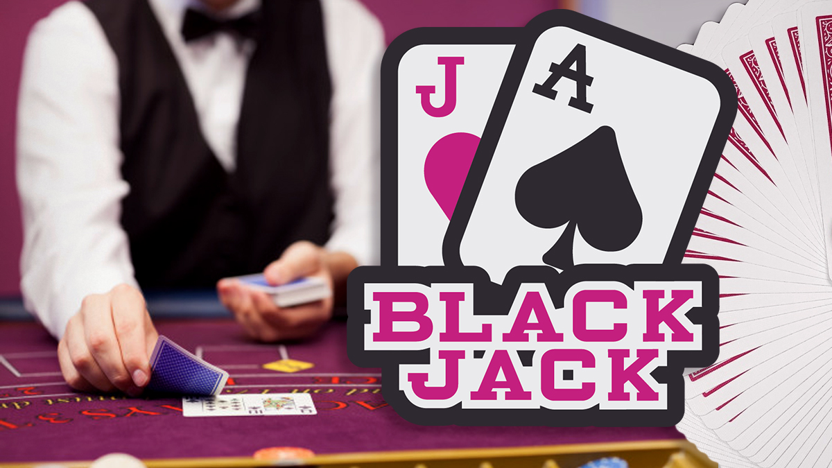Blackjack Logo With a Casino Dealer