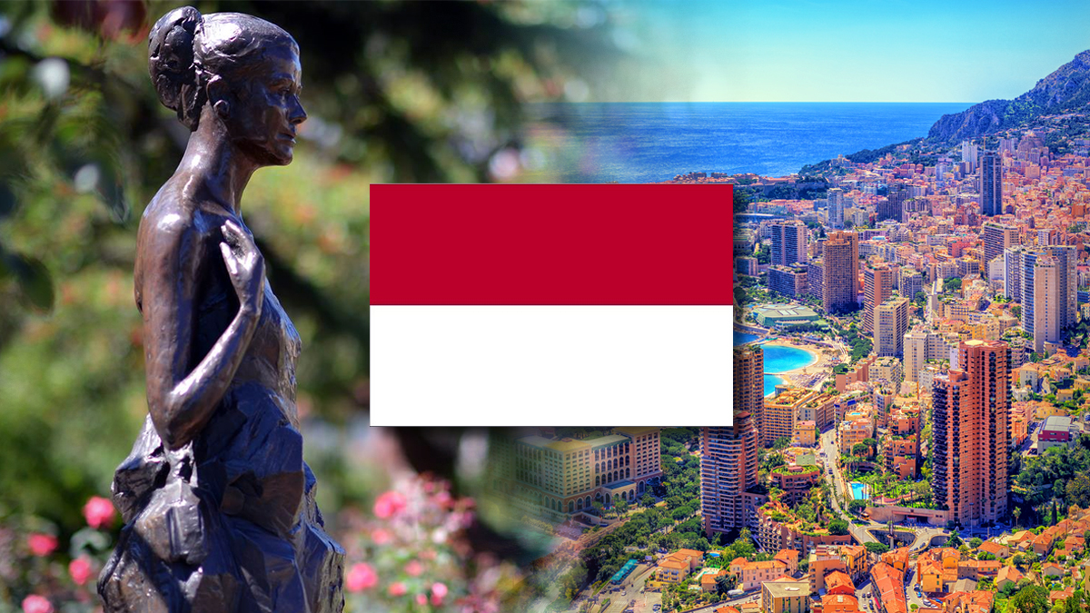 Monaco Flag With Attraction Images