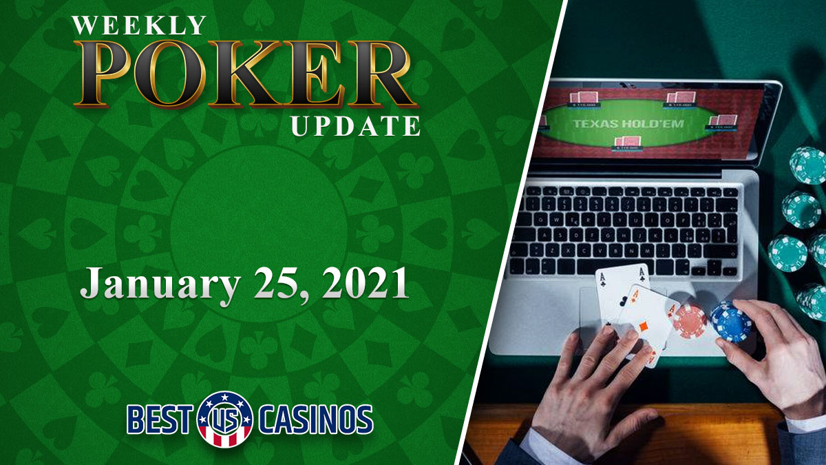 Weekly Poker Update Text and Online Poker Laptop
