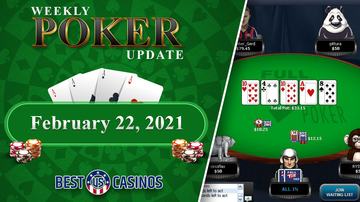Weekly Poker Update Text and Full Tilt Screenshot