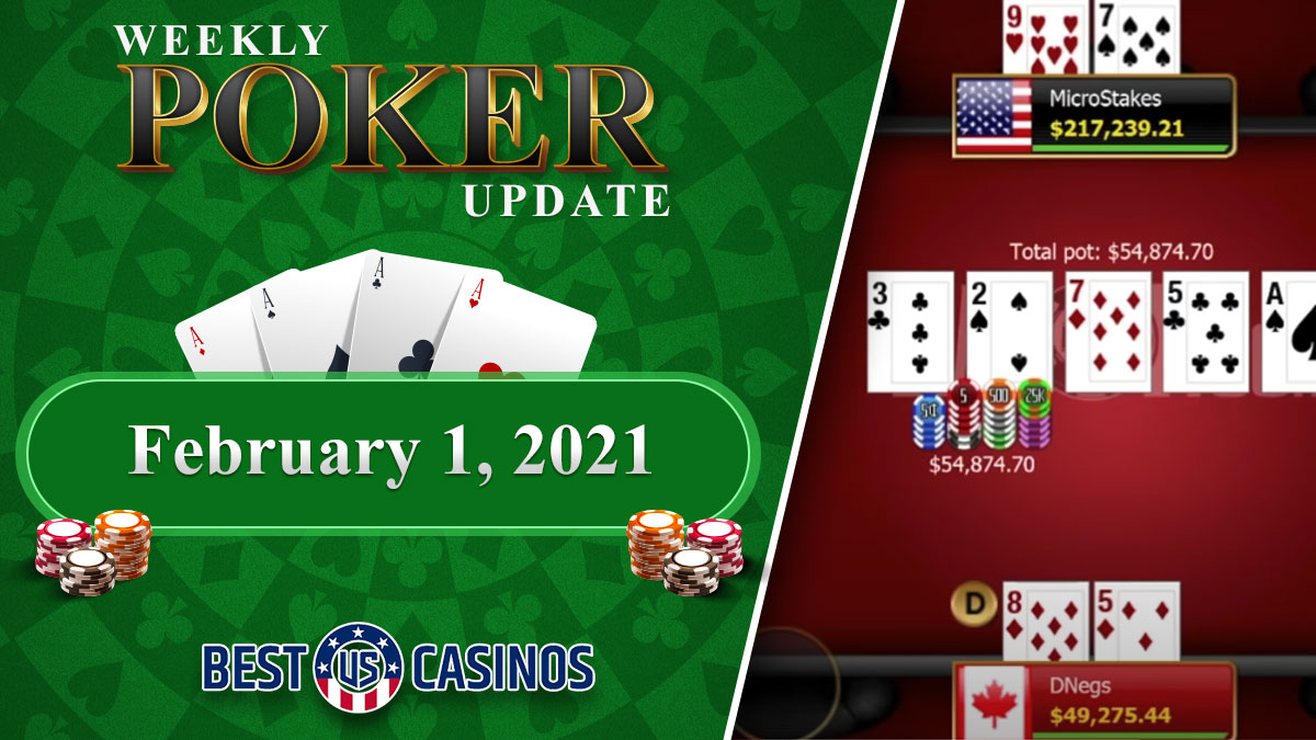 Weekly Poker Update Text With Online Poker Screenshot