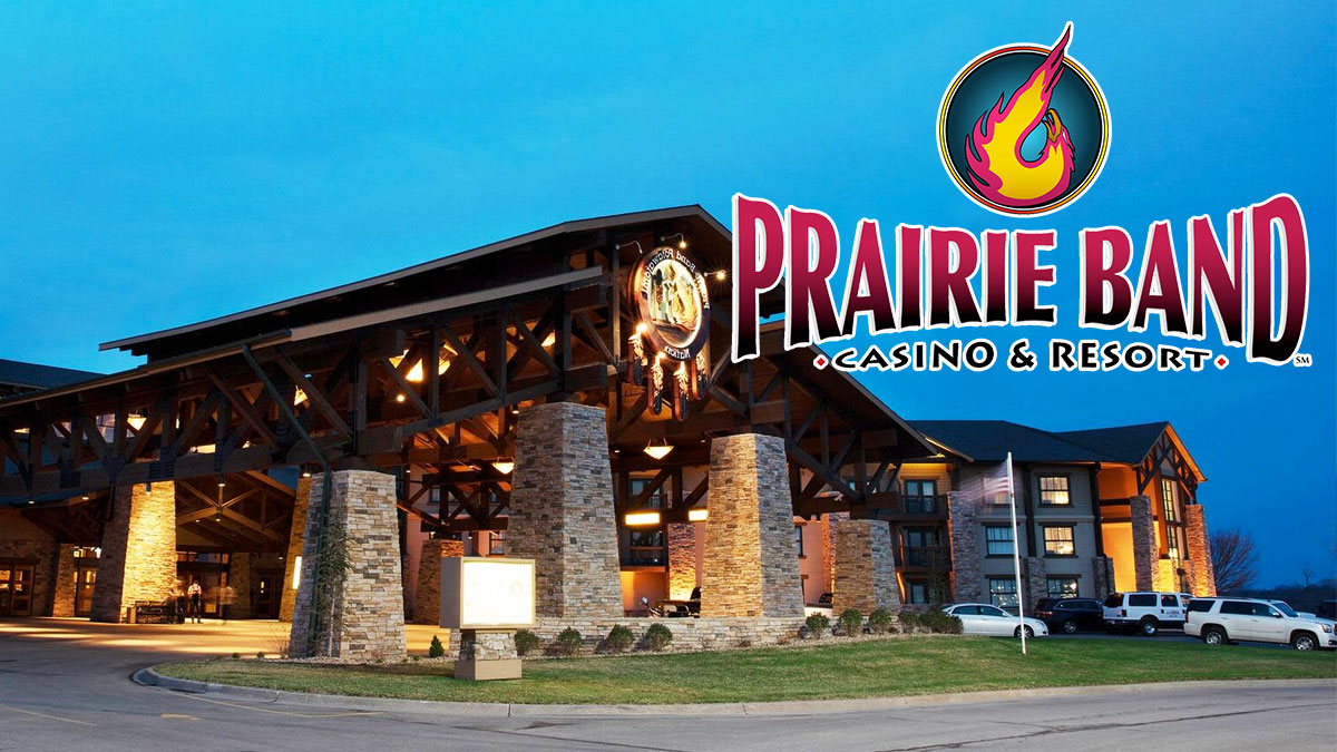Prairie Band Casino Logo and Exterior Photo